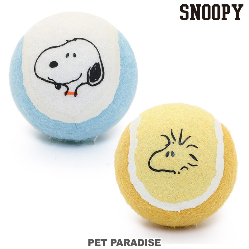 【PET PARADISE】史奴比寵物網球玩具 (2入/組)｜SNOOPY 2024新款 狗狗玩具