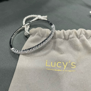 #二手出清#Lucy’s銀水鑽閃亮半圈開釦手環飾品配件