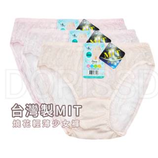 【朵樂思DORISSD】現貨超快 臺灣製 一王美 棉質褲 少女內褲 三角褲 燒花輕薄女內褲 4860