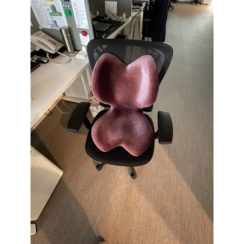 ❗️暫留❗️&lt;二手&gt; 日本 Style ELEGANT 健康護脊椅墊/坐墊/美姿調整椅 高背款 (高雅紫)