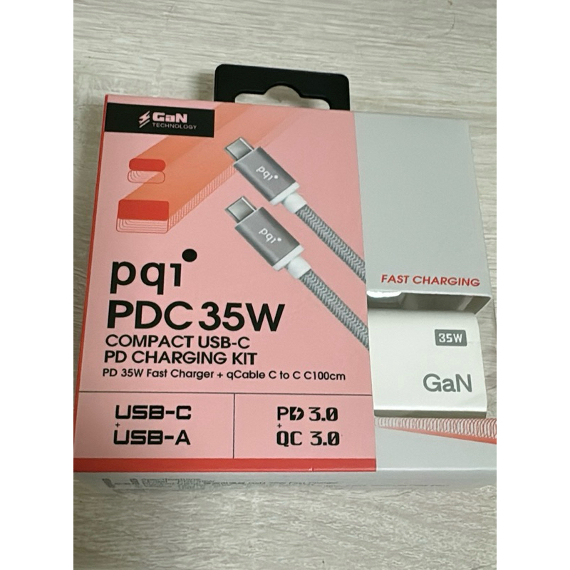 PQI PD35W快充組合包  (PDC35WV + qCable C100)+網路線