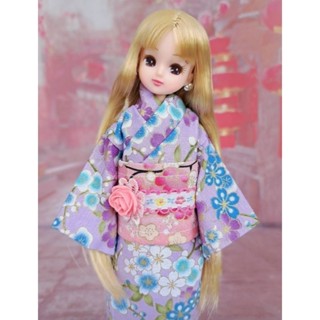 小禎ㄟ雜貨 春眠紫色 小布娃娃 莉卡娃娃服飾配件組 館主手製和服 莉卡和服 浴衣 娃娃和服 ( 薇琪 小布 可穿)