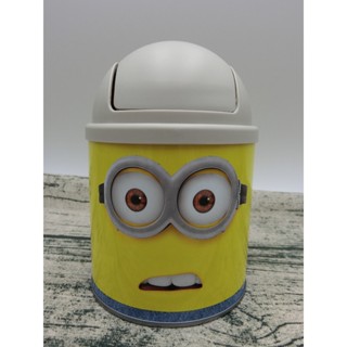 二手 MINIONS小小兵桌上型垃圾桶(餅乾罐)