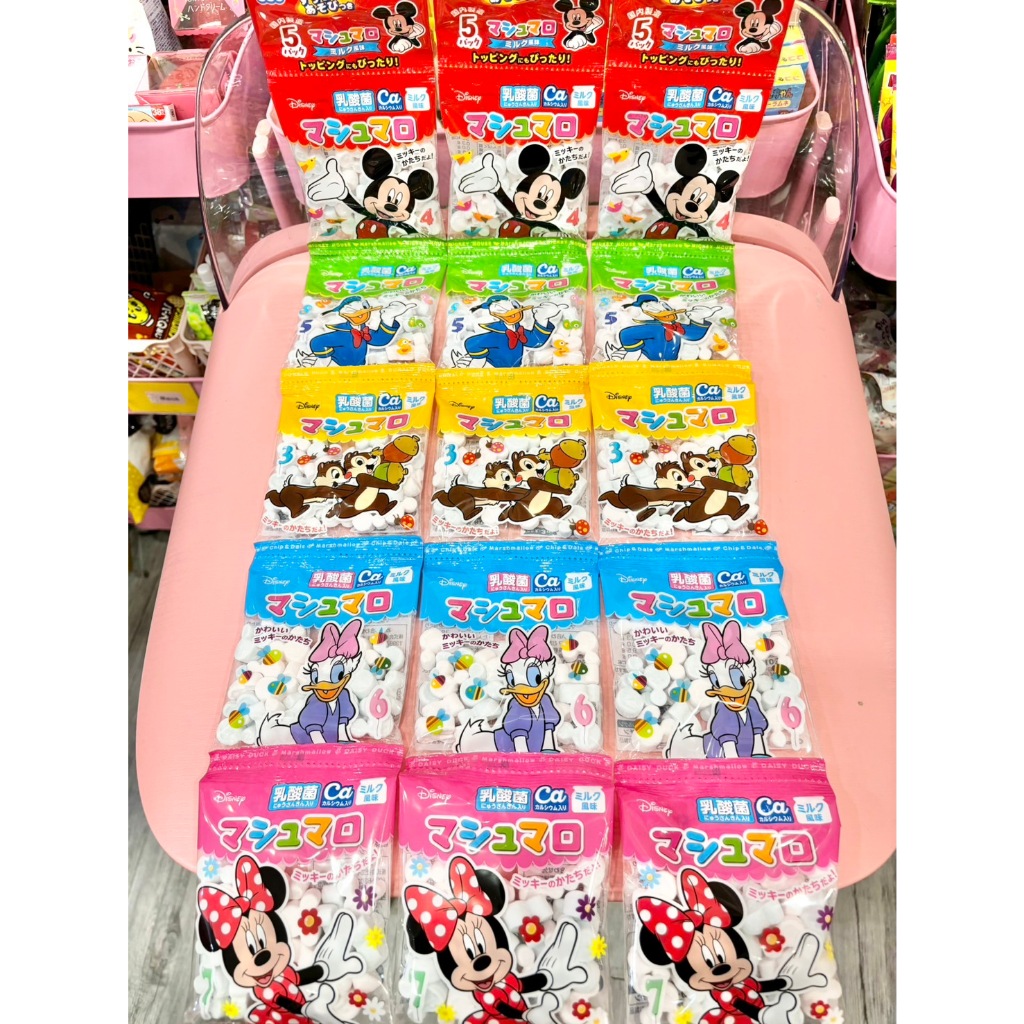 ☆新品現貨區2404☆✨日本空運來台✨💎CT搶先賣商品💎伊華 EIWA 米奇造型棉花糖 串串 乳酸菌 牛奶風味 5連