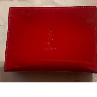 全新 YSL 聖羅蘭 大紅色化妝包 燕麥色 桃紅色手拿包 收納包 晚宴包 錢包 零錢包 小廢包