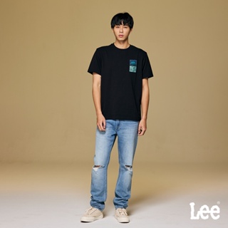 Lee 涼感 寬鬆園藝LOGO短袖T恤 男 黑色 LB402009K11