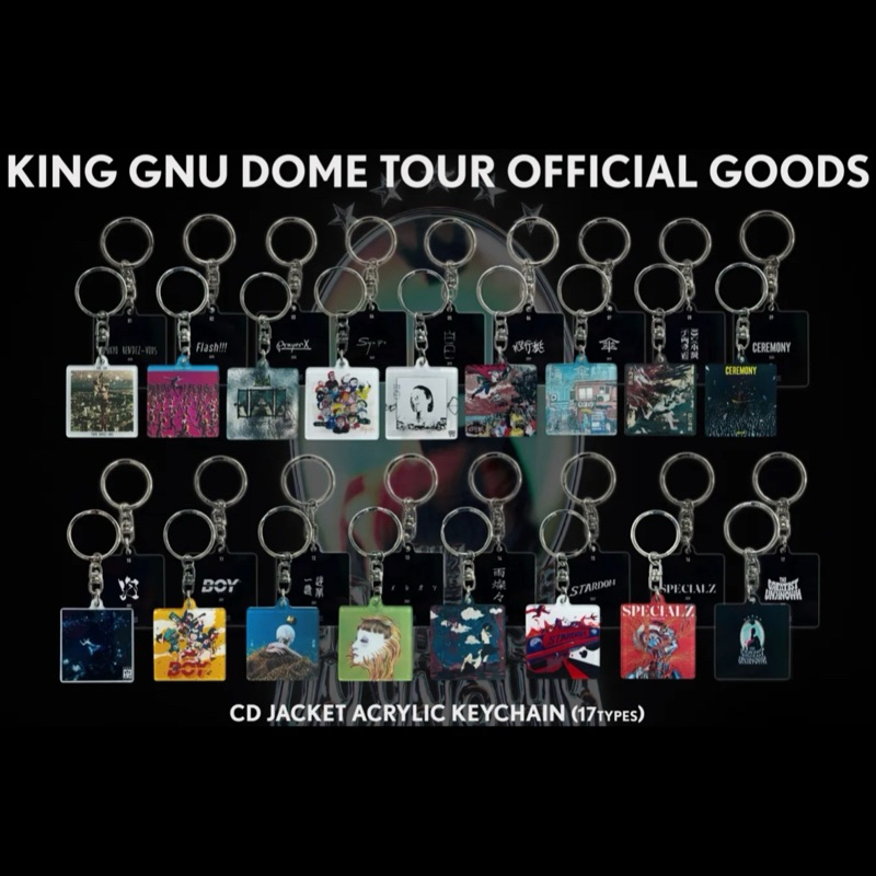 【King Gnu】THE GREATEST UNKNOWN演唱會周邊單曲專輯CD封面壓克力鑰匙圈(日巡/亞巡週邊代購)