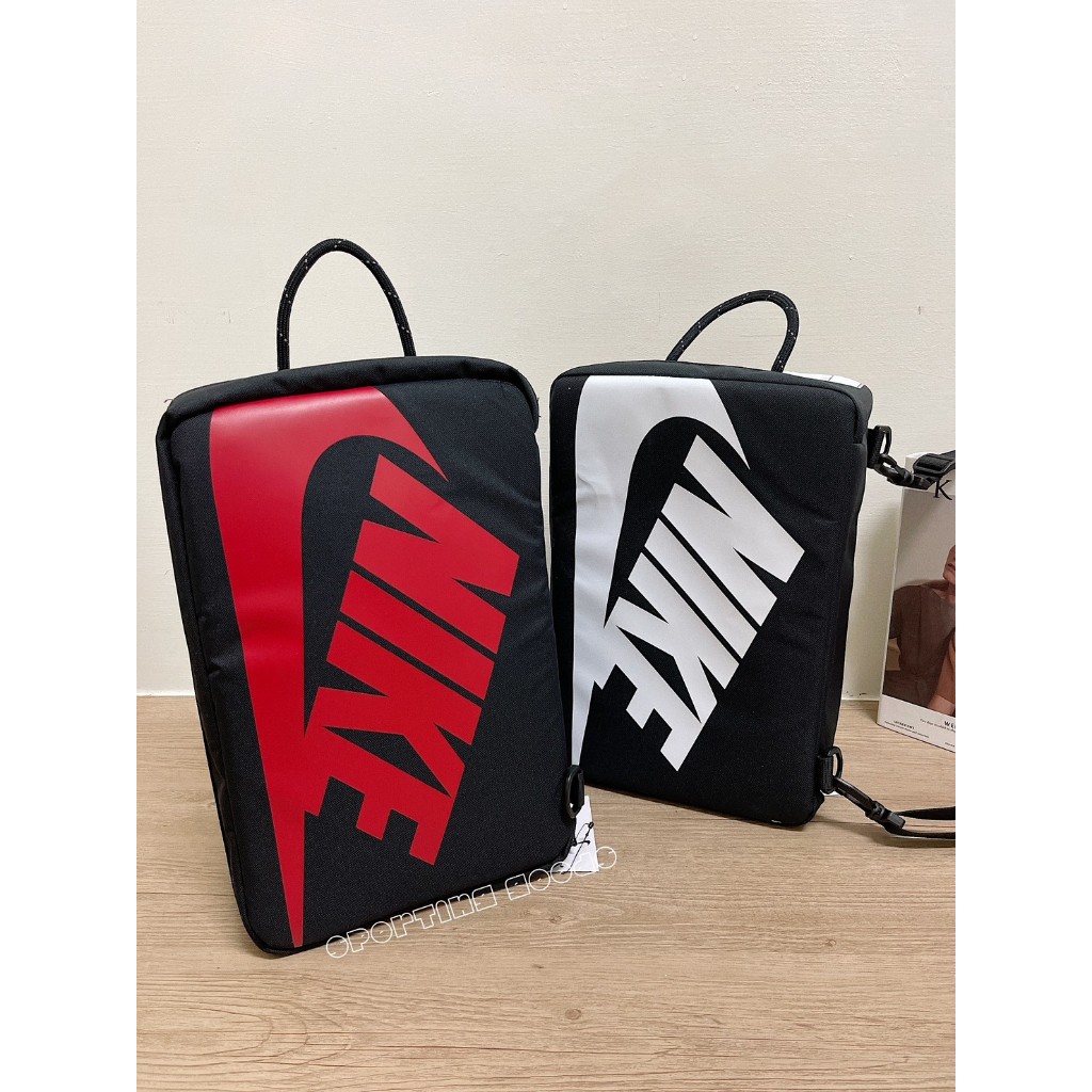 S.G NIKE SHOE BOX BAG DA7337-013-010 黑 黑紅 斜背包 鞋袋 健身包 手拿 手提袋