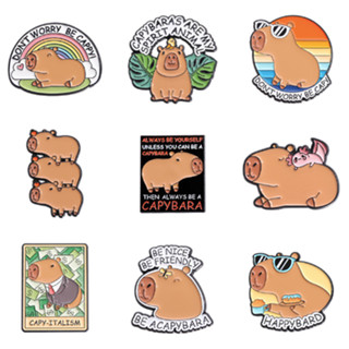 客秋皮～水豚 卡皮巴拉 Capybara 質感 文青 創意 可愛 筆袋 衣服 帽子 帆布包胸針 胸章 徽章 臂章 裝飾