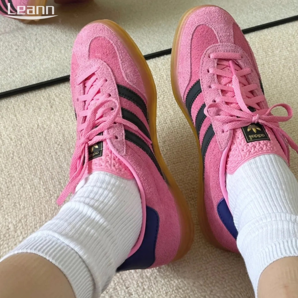 adidas Gazelle Indoor 芭比粉 粉紅 黑 麂皮 男鞋女鞋 休閒鞋 IE7002