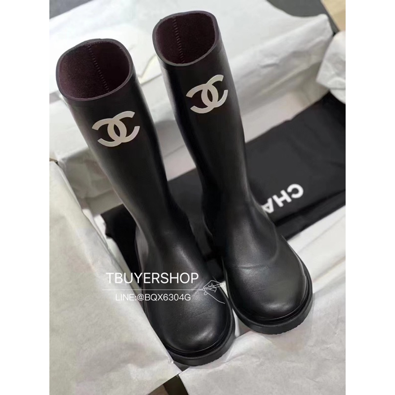 [Tbuyershop] 台灣現貨🍀 Chanel 爆款🔥黑白cc 雨靴  尺寸37/40