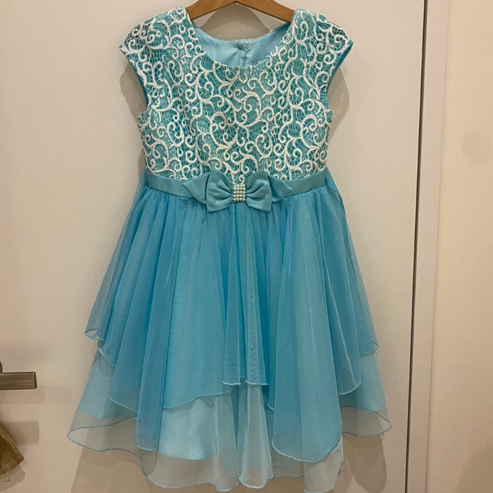 兒童洋裝 女童禮服 花童洋裝 兒童紗裙 小禮服洋裝 女童裙 兒童紗裙 冰雪藍