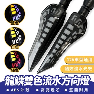 Xilla 龍鱗雙色流水方向燈 流水轉向燈 12V LED方向燈 改裝 檔車 尾燈 剎車燈 日行燈 流水燈 警示燈 機車