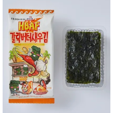 HBAF 蒜香奶油蝦海苔 一小包5g 海苔