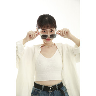 【ASLLY】無邊夜色偏光墨鏡 S2047 透明膠框 時尚墨鏡 輕巧不變形 時尚配件 時尚墨鏡 瘦小臉必備 抗UV 防曬
