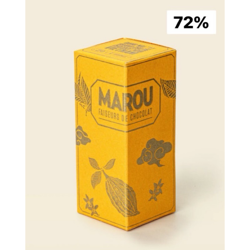 【預購】MAISON MAROU - 越南精品巧克力片 - ĐỒNG NAI 72% (一盒20片)