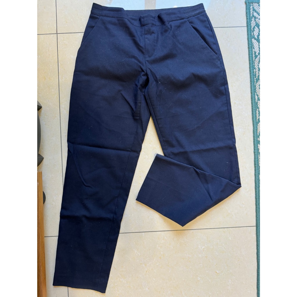 ＊高CP二手褲＊ 黑色 Uniqlo smart pants 九分褲 無拉鍊