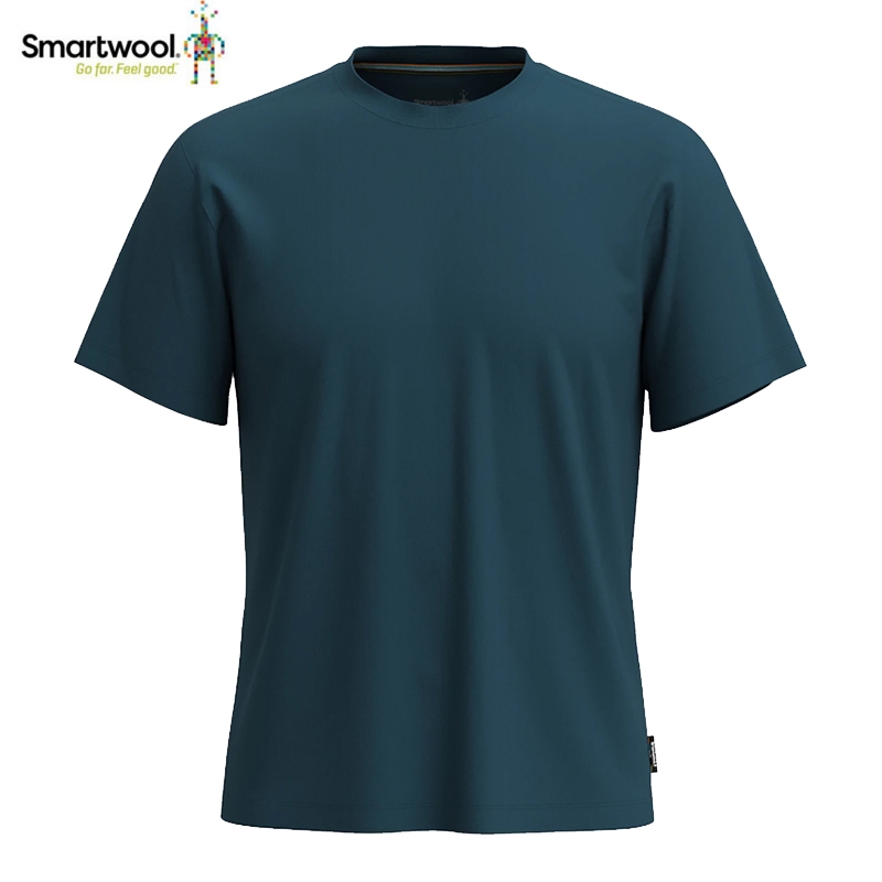 【SmartWool 美國】Perfect 男圓領短袖上衣 暮光藍 短袖T恤 休閒T恤 SW002297G74
