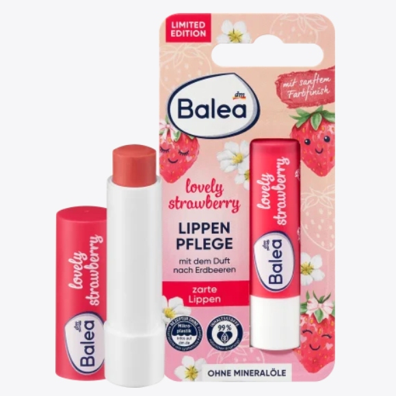 🤍𝗣𝗜𝗡𝗖 𝗣𝗜𝗡𝗖🤍 現貨 新上市 限量 / 德國 dm Balea 芭樂雅 甜美草莓🍓 潤色 護唇膏
