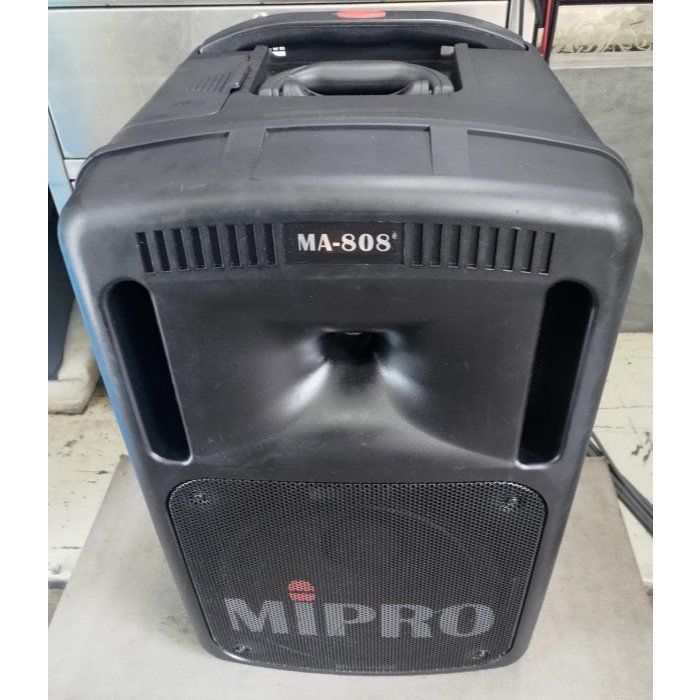 （二手）MIPRO MA-808旗艦型 手提式 UHF 無線擴音機 內建 CD 5.0藍芽 USB SD 充電池已換新