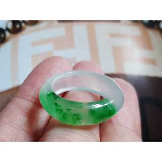 翡翠/水沫玉 泛光冰玻璃種 陽綠 內直徑 17.1mm 戒指