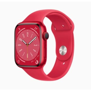 Apple Watch S8 GPS 45mm 鋁金屬錶殼 運動型錶帶 紅色
