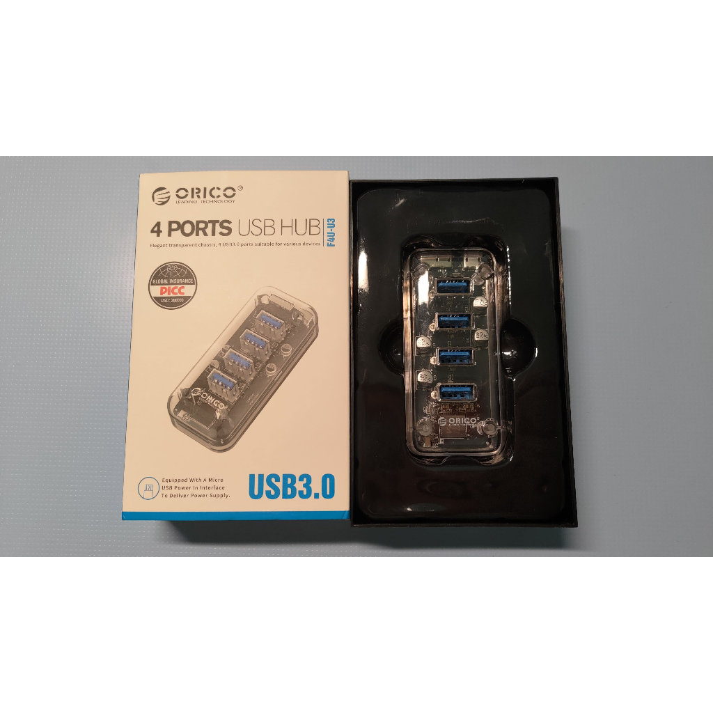 奧瑞科 ORICO USB 3.0 5Gbps F4U-U3 4埠 USB HUB 集線器 台灣晶片