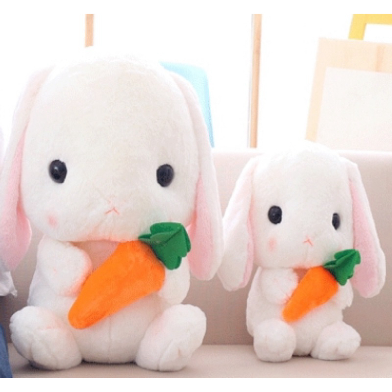 日本Loppy垂耳兔長耳朵兔子大耳兔小白兔子兔子娃娃毛絨玩具