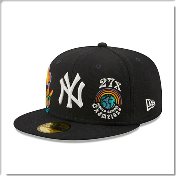 【ANGEL NEW ERA】NEW ERA MLB 愛與和平 NY 紐約 洋基 丈青色 59FIFTY 棒球帽 街頭