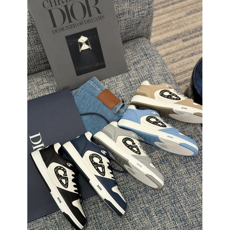 Limit精品✔️Dior 經典B57 CD logo設計 黑色 灰色 深藍 藍色 奶茶色男生球鞋