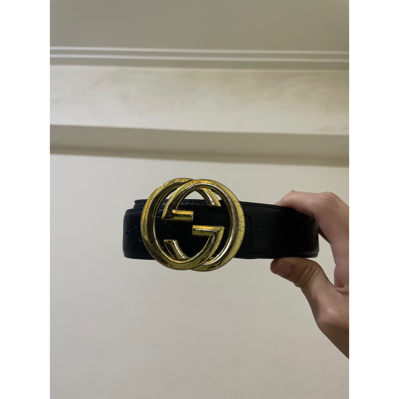 Gucci 古馳皮帶 老花款 二手降價出售（附盒子）穿搭精品