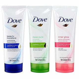 Dove 多芬 潤澤水嫩／深層控油／淨亮彈嫩 洗面乳(100g) 潔顏乳 洗臉 保濕 美白【小三美日】D501839