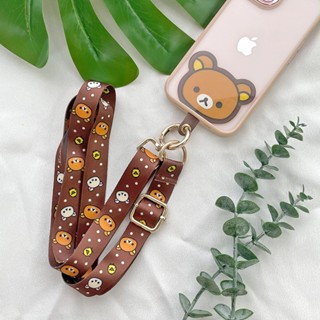 Rilakkuma拉拉熊多功能手機夾片掛繩組/ 大頭/ 咖 eslite誠品