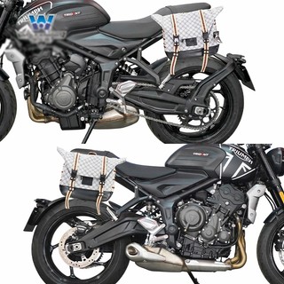 Trident660篷布馬鞍包 適用於 Triumph trident 660改裝馬鞍箱包支架 Trident660