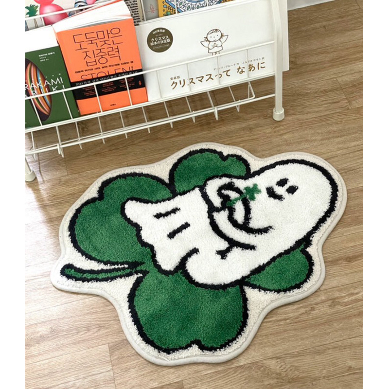 wooli韓國代購 p/d 韓國品牌 Percentage 鬼魂地毯 地墊 衝浪鬼魂 室內墊 幸運草鬼魂