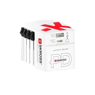 【瑞士Skross】65W Type-C/USB PD 旅行萬國插頭氮化鎵充電器(1A1C)(臺灣總代理-原廠公司貨)