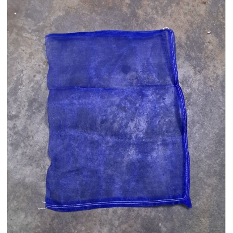 深藍色網袋（無綁繩） 防蟲網 60公分×42公分 蔬果網袋 蒜頭網袋_粗俗俗五金賣場