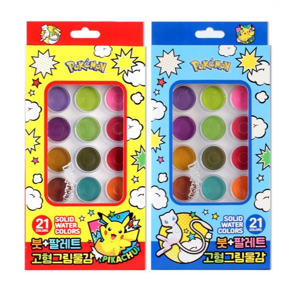 現貨 Pokémon 寶可夢 21色水彩調色盤 神奇寶貝 🇰🇷 韓國代購
