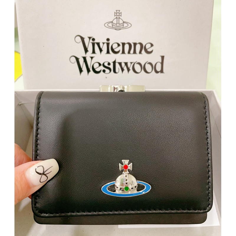 現貨在台免運 vivienne Westwood ［正品］西太后 羊皮三折短夾 無購證 英國🇬🇧代購買回