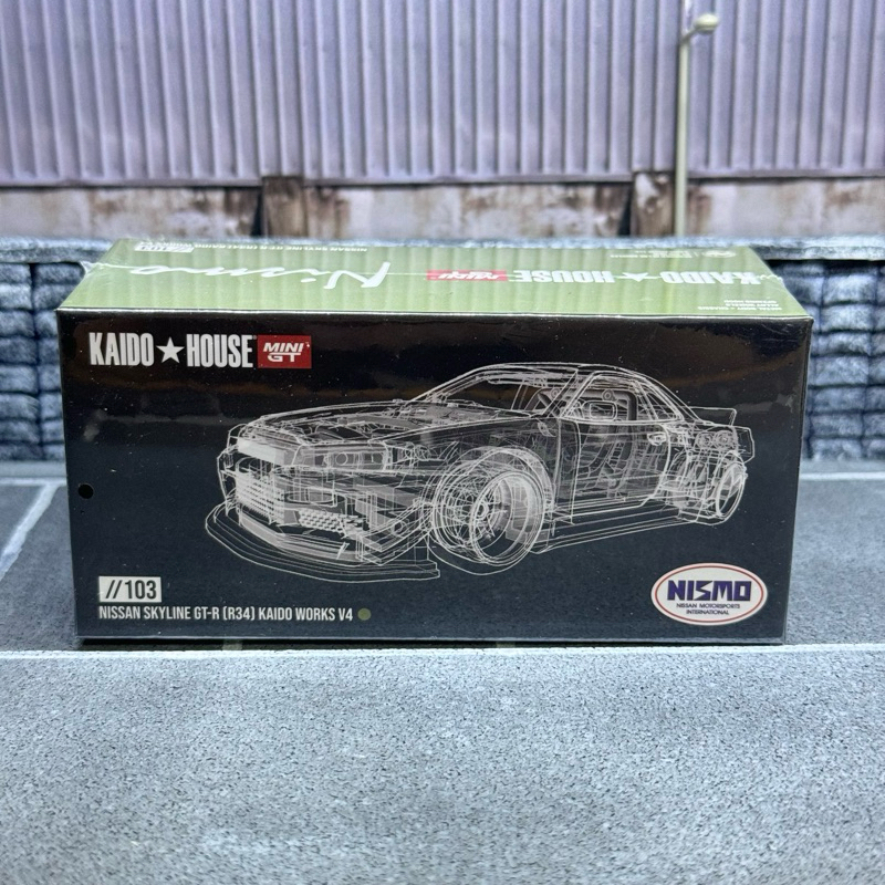 Kaido House 103 Mini GT Nissan Skyline GT-R R34全新