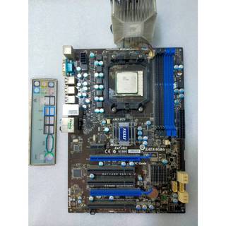 微星msi 870A-G46 主機板+風扇+AMD 645 CPU+檔板