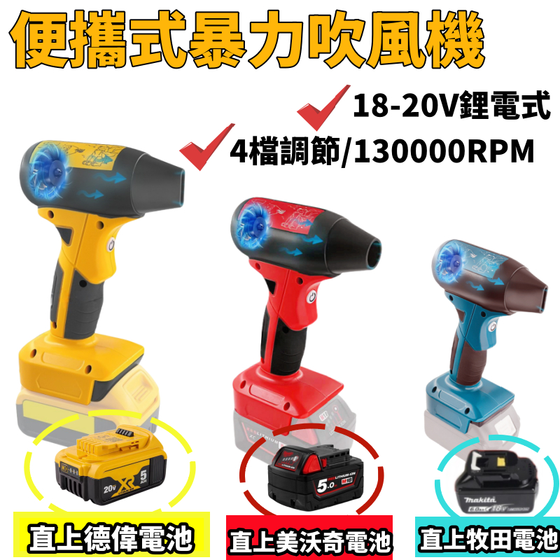 牧田18V 米沃奇M18 德偉20V 暴力鼓風機 吹水機 無刷吹葉機 電動吹葉機 鼓風機 便攜式鼓風機 吹風機 電動工具