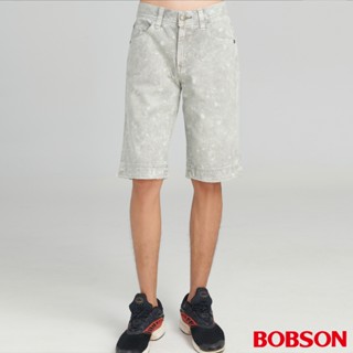 BOBSON 男款雪花牛仔短褲188-41