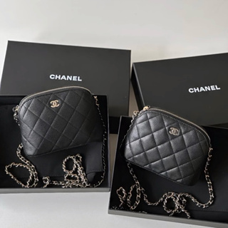 【𝐂𝐚𝐬𝐞𝐬】 Chanel｜香奈兒 24s 經典 黑色 荔枝牛皮 金扣 貝殼包 斜背包 側背包 鏈條包 歐洲精品代購