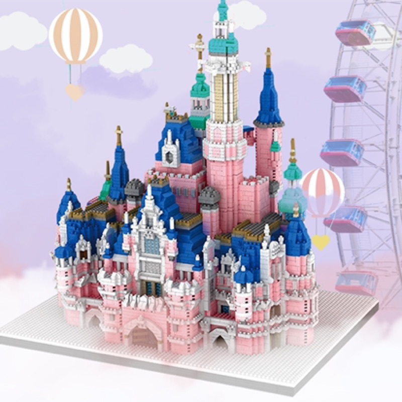 「積木人」7822迪士尼城堡(顆粒數6300pcs) ZRK公主城堡 展示盒 小顆粒積木組裝拼插拼裝益智學習邏輯思考玩具