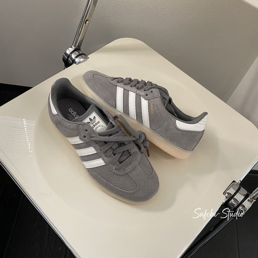【Safchi-Studio】Adidas Originals Samba OG 灰白 灰 德訓鞋 休閒鞋 HP7905