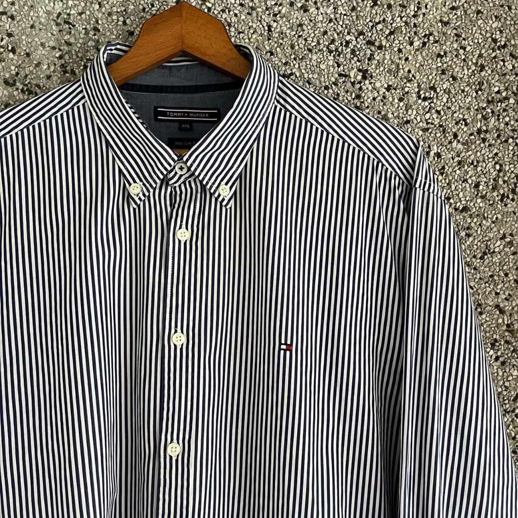 [Oldman Vintage]Tommy Hilfiger 襯衫 復古 長袖 古著 XXL號 T35