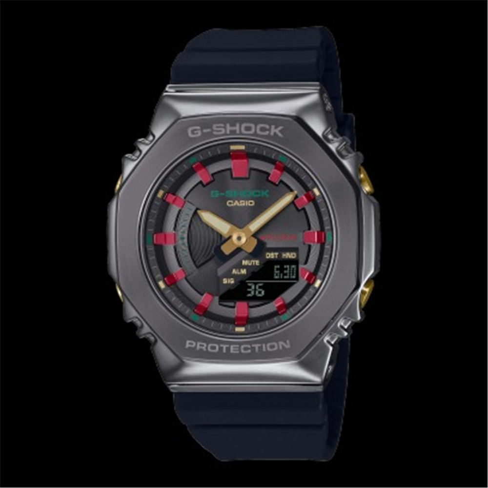 CASIO 卡西歐 G-SHOCK 聖誕節慶款 金屬錶殼 八角形錶殼 (GM-S2100CH-1A)[秀時堂]