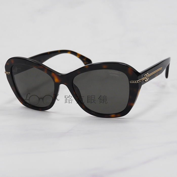 【LOOK路克眼鏡】Chanel 香奈兒 太陽眼鏡 琥珀框 偏光鏡片 CH5510 714 83