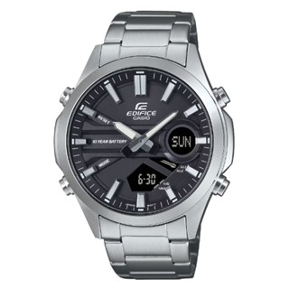 CASIO 卡西歐(EFV-C120D-1A) EDIFICE 長效電力 數位指標運動設計雙顯錶-黑